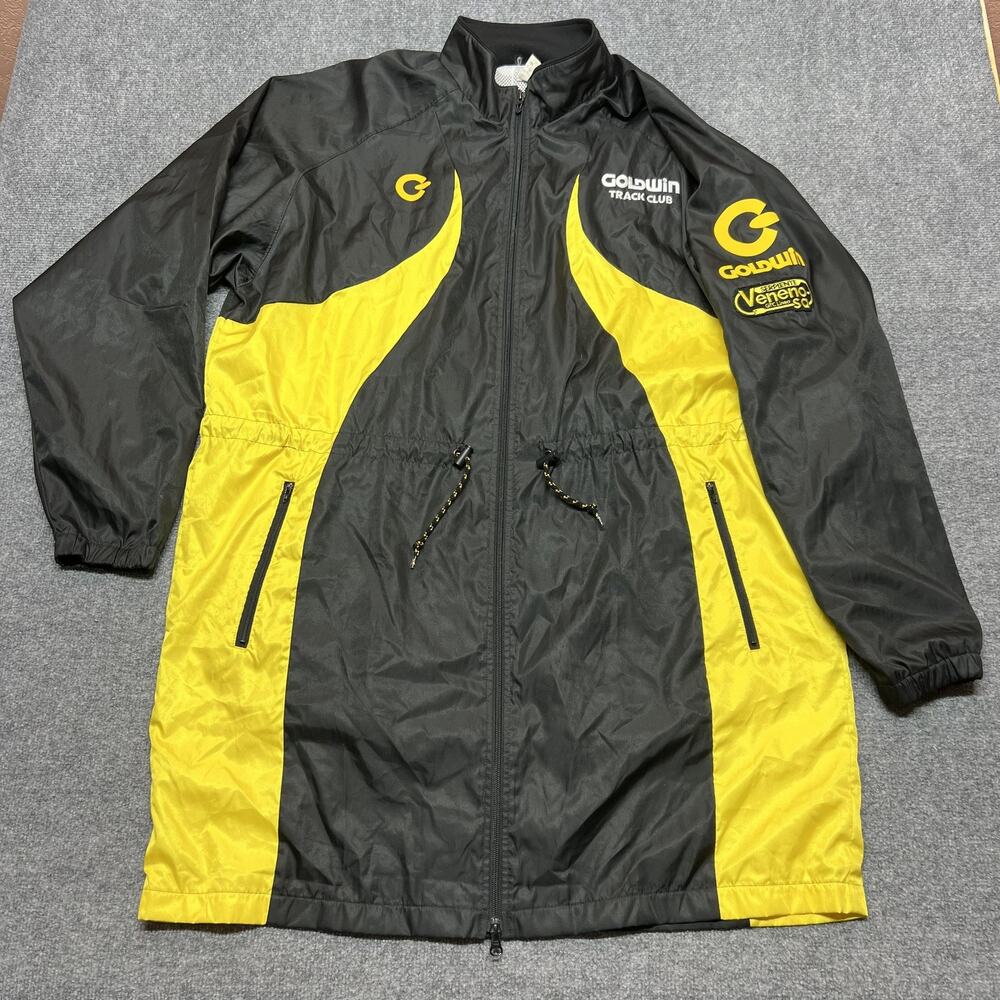 Vintage 90s Goldwin Track Club Team Jacket Long Windbreaker Made in Japan RARE